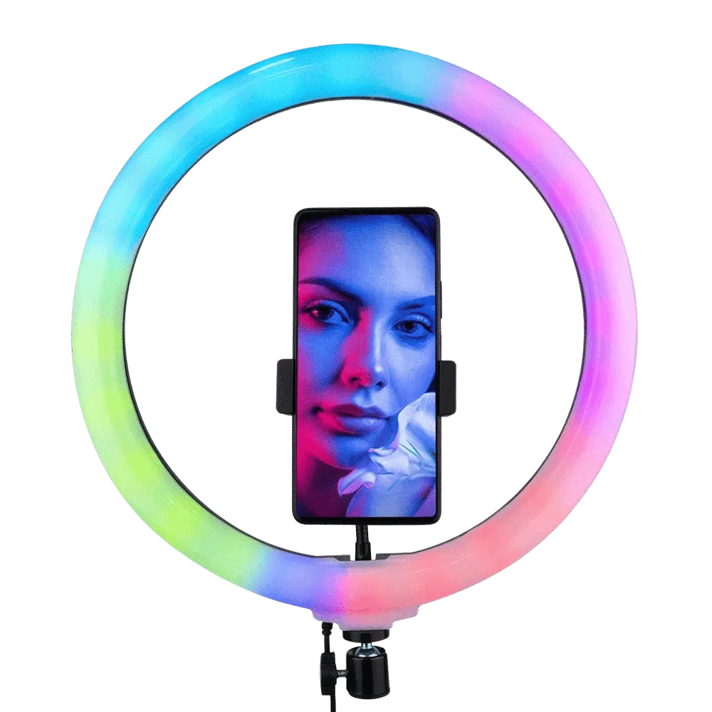 Aro D Luz 33 Cms Rgb+Tripode 2.1mtrs Mj 30555