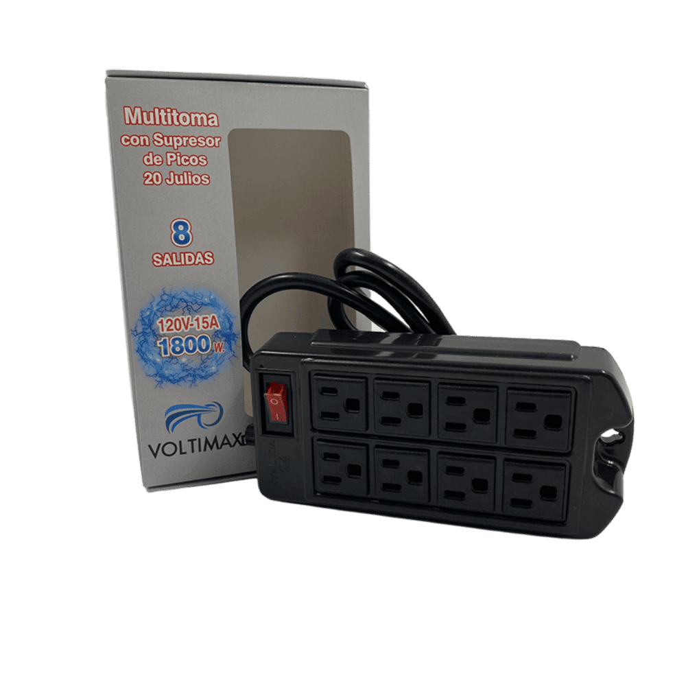 Mtc-344 Multitoma Cuadrado 15a 120vac Con Supresor De 1m Pro - Imagen 3
