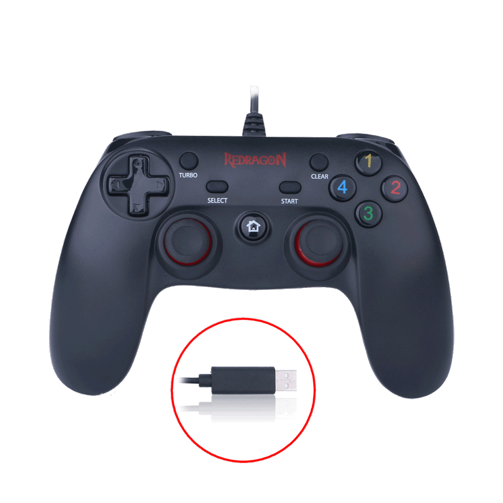 Control De Juegos Alambrico Redragon Saturn G807 (Negro)