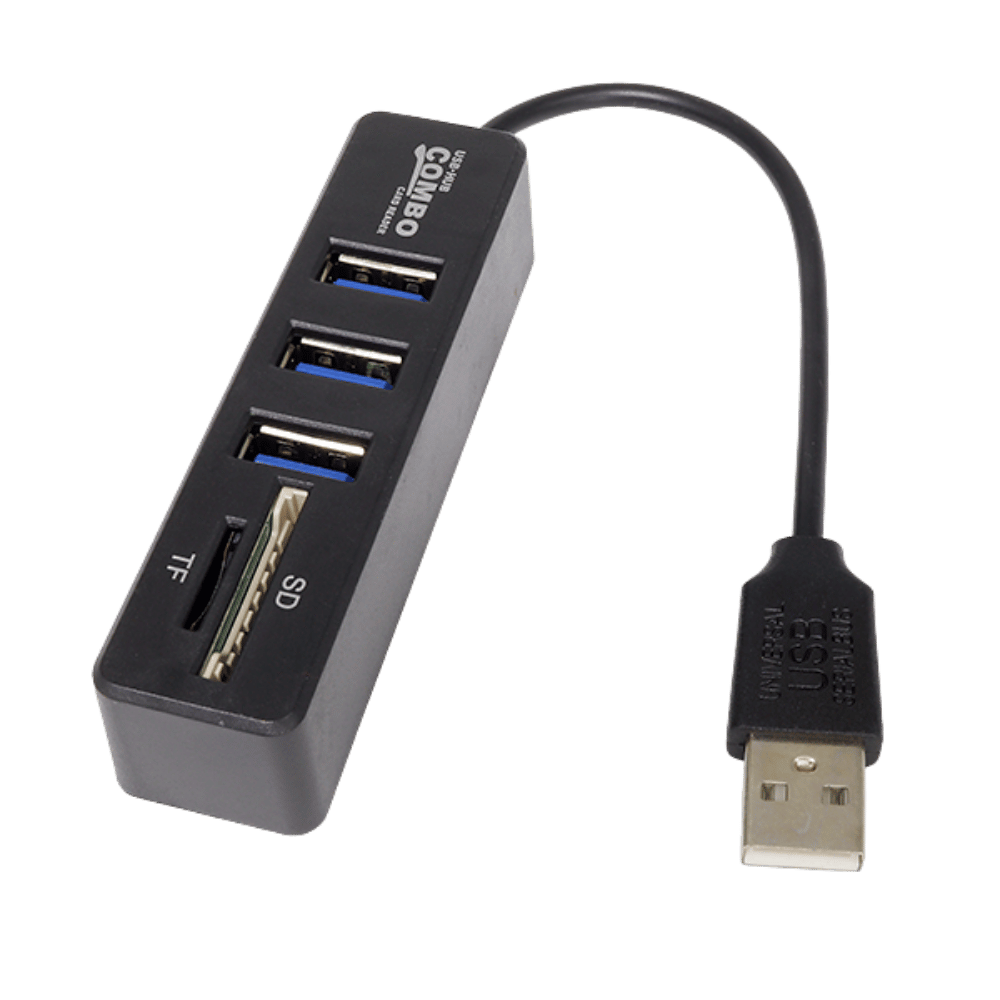 Hub Multipuertos Usb 2.0 Combo 3 En 1 B625 11136