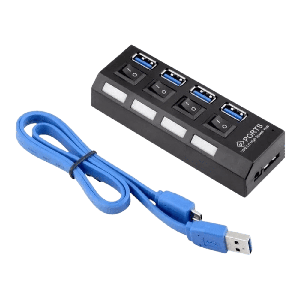 Hub Usb 3.0 Swictch Led X4 Lh018 11180