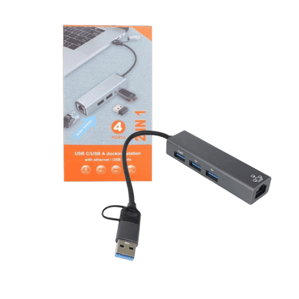 Hub Usb Tipo C Dual Rj45 Base 1000 LH033 11229