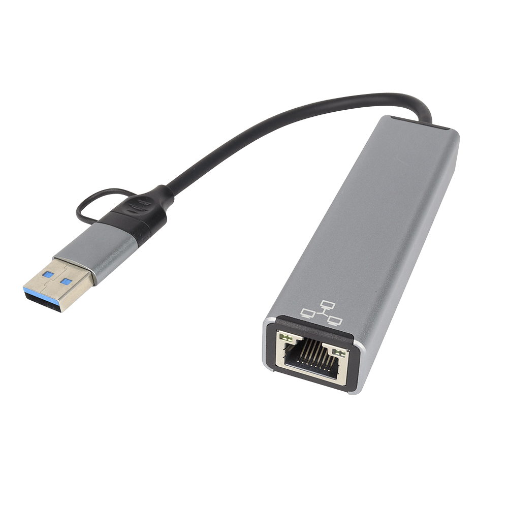 Hub Usb Tipo C Dual Rj45 Lh032 11228