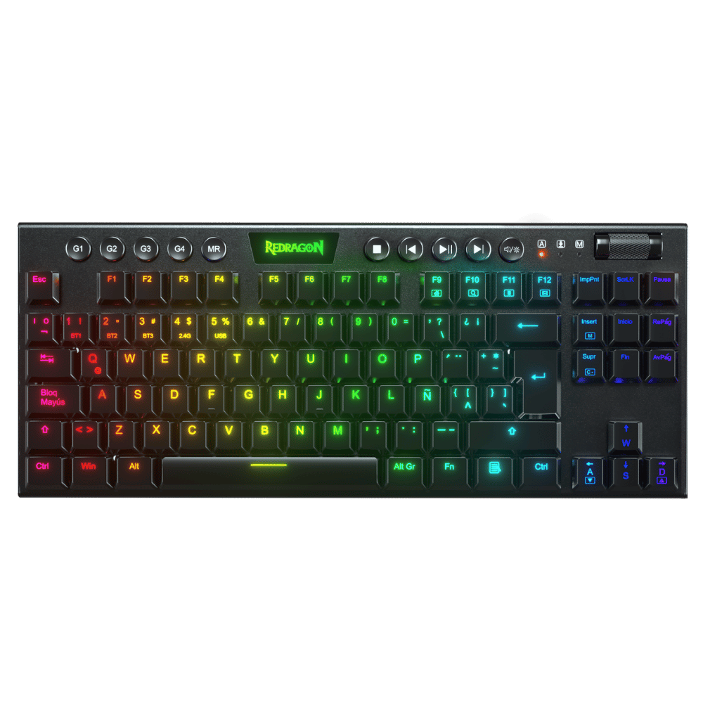 Teclado Inalámbrico Gamer Redragon Horus Tkl K621 Rgb Switch Rojo (1)