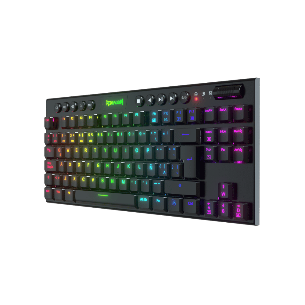 Teclado Inalámbrico Gamer Redragon Horus Tkl K621 Rgb Switch Rojo (2)