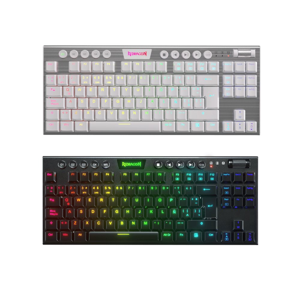 Teclado Inalámbrico Gamer Redragon Horus Tkl K621 Rgb Switch Rojo