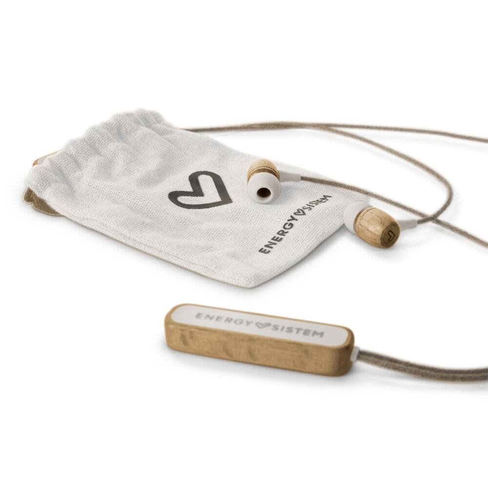 Audífonos Energy Sistem Eco Bluetooth Con Cable Madera De Haya - Imagen 3