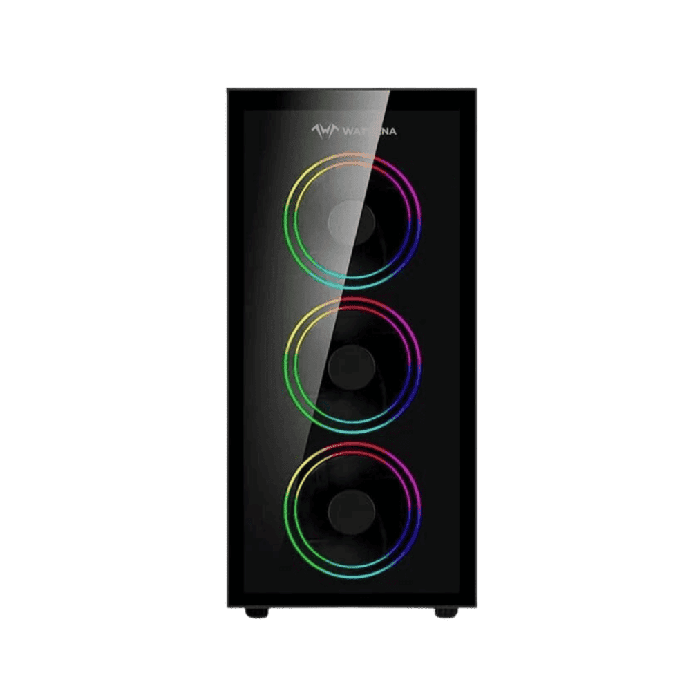 Chasis Gamer Wattana Obruks Wa-Ch-3603 Negro + 4 Ventiladores Gmx-12-Dbb Argb - Imagen 2
