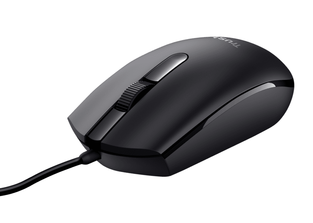 Mouse Trust Basi Alambrico Negro