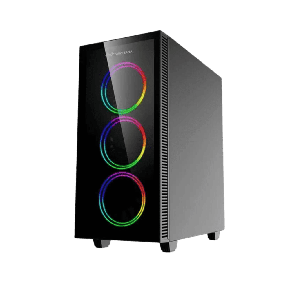 Chasis Gamer Wattana Obruks Wa-Ch-3603 Negro + 4 Ventiladores Gmx-12-Dbb Argb - Imagen 3
