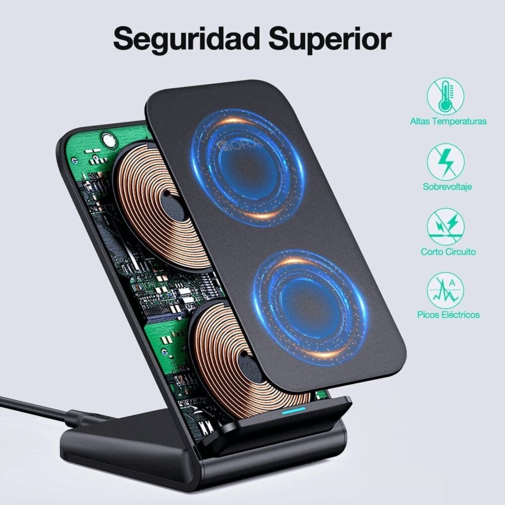 Cargador 1hora Gar157 Inalámbrico 15w Blanco - Imagen 4