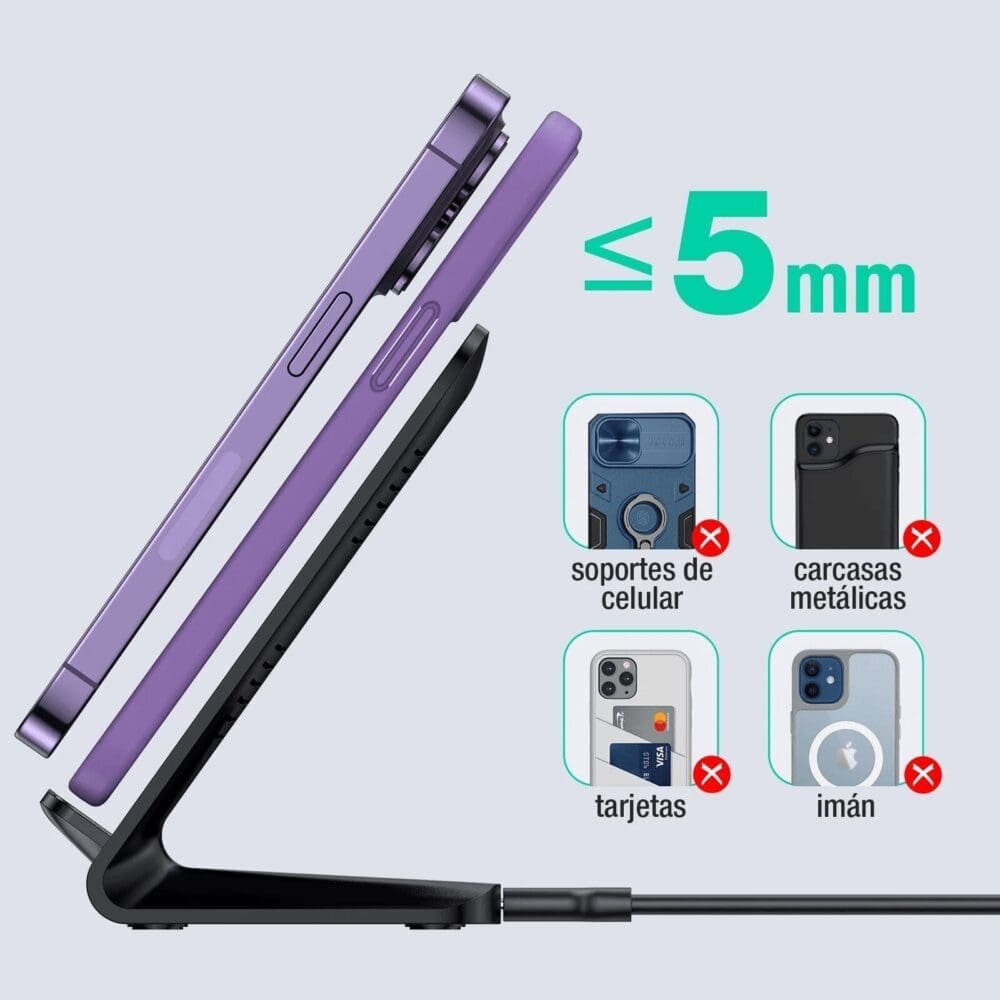 Cargador 1hora Gar157 Inalámbrico 15w Blanco - Imagen 3