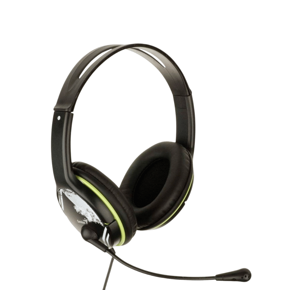 Audifono Diadema Genius Hs-400a 2 Plug 3.5mm Verde/Negro - Imagen 2