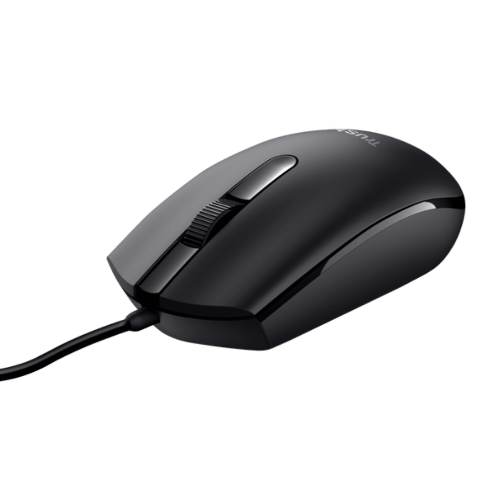 Mouse Trust Basi Alambrico Negro
