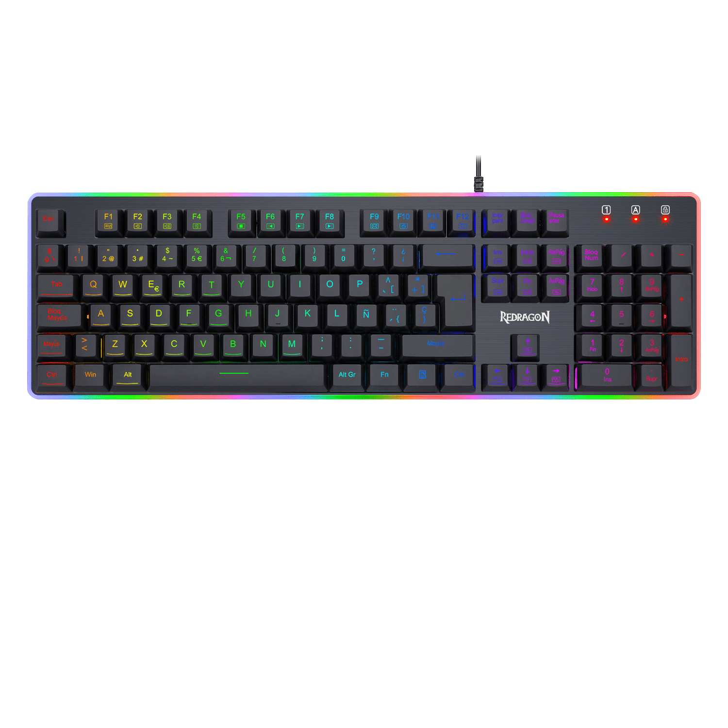 Teclado Dyaus 2 De Membrana K509rgb /Sp