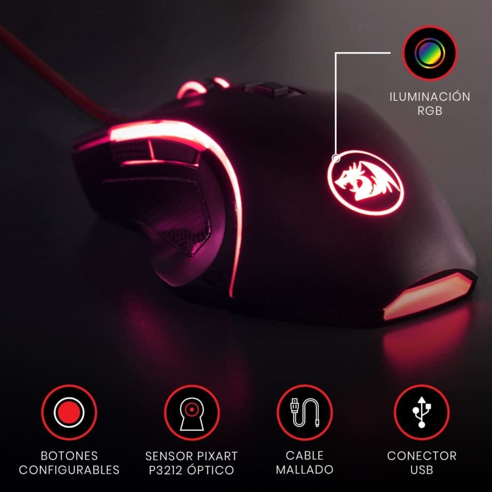 Combo Teclado y Mouse 2 en 1 REDRAGON K551 RGB - Imagen 8