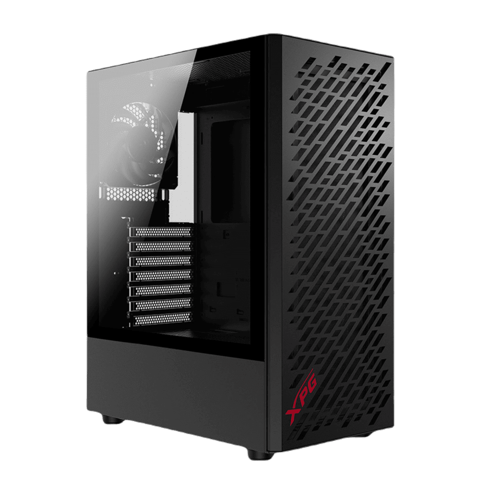 Chasis Gamer Xpg Air Negro / 3 Fan Frontales 120 + 1 Trasero 120 / Vidrio Templado Lateral