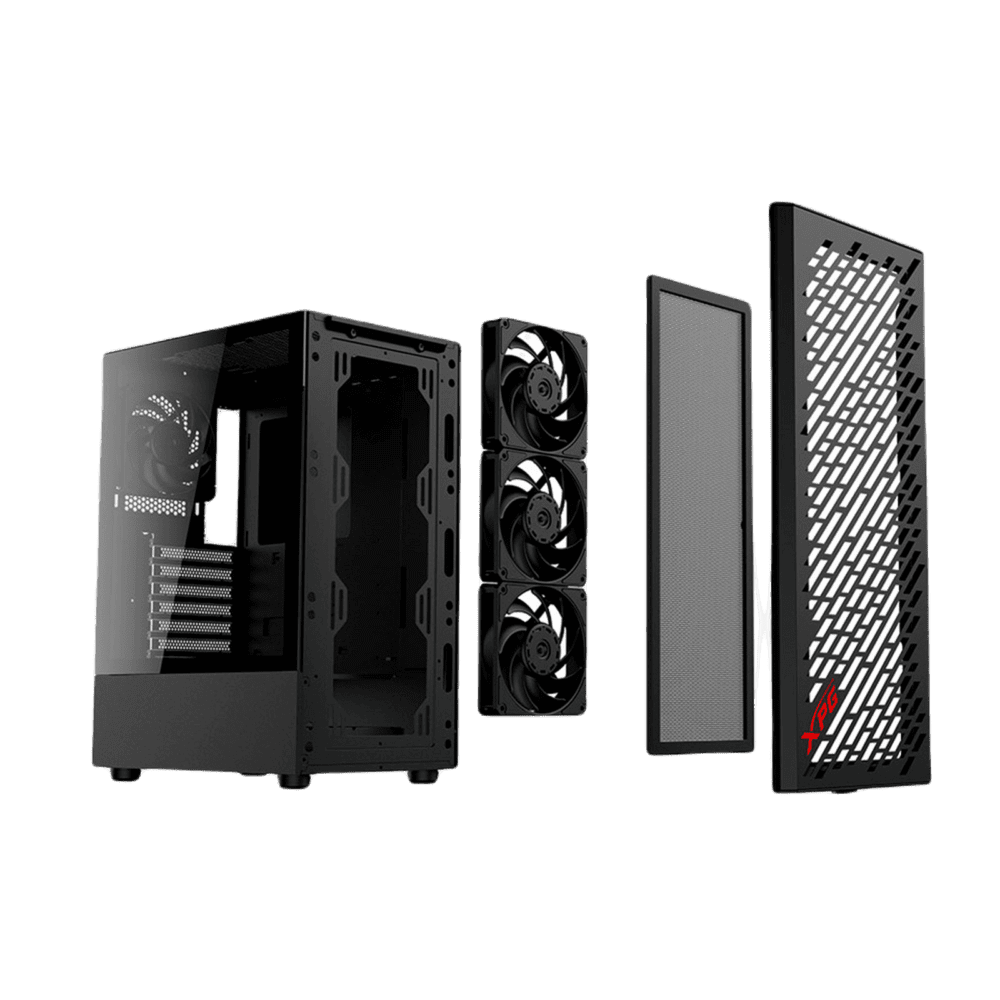 Chasis Gamer Xpg Air Negro / 3 Fan Frontales 120 + 1 Trasero 120 / Vidrio Templado Lateral - Imagen 3