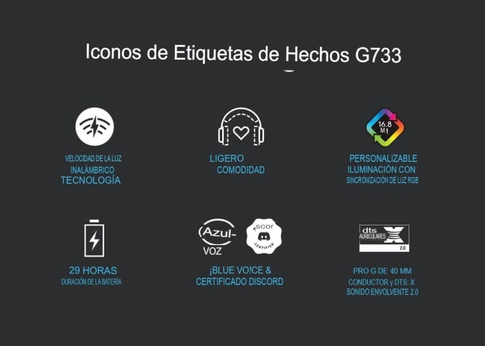 Diadema Gamer Logitech G733 Inalambrico - Imagen 4