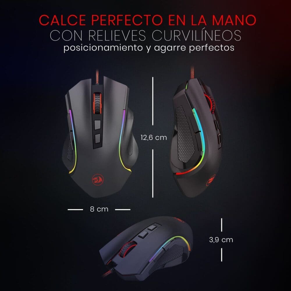 Mouse Griffin Chroma Gamer Redragon M607 - Imagen 3