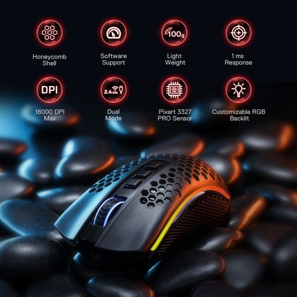 Mouse Inalambrico Redragon Storm Pro M808-Ks - Imagen 2