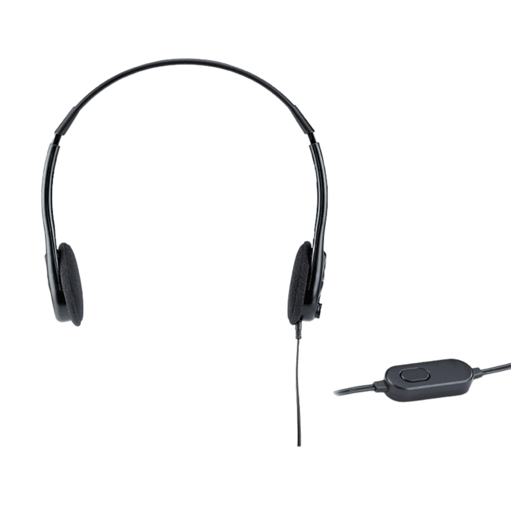 Audifono Diadema Genius HS-200C 2 Plug 3.5mm Negro - Imagen 2