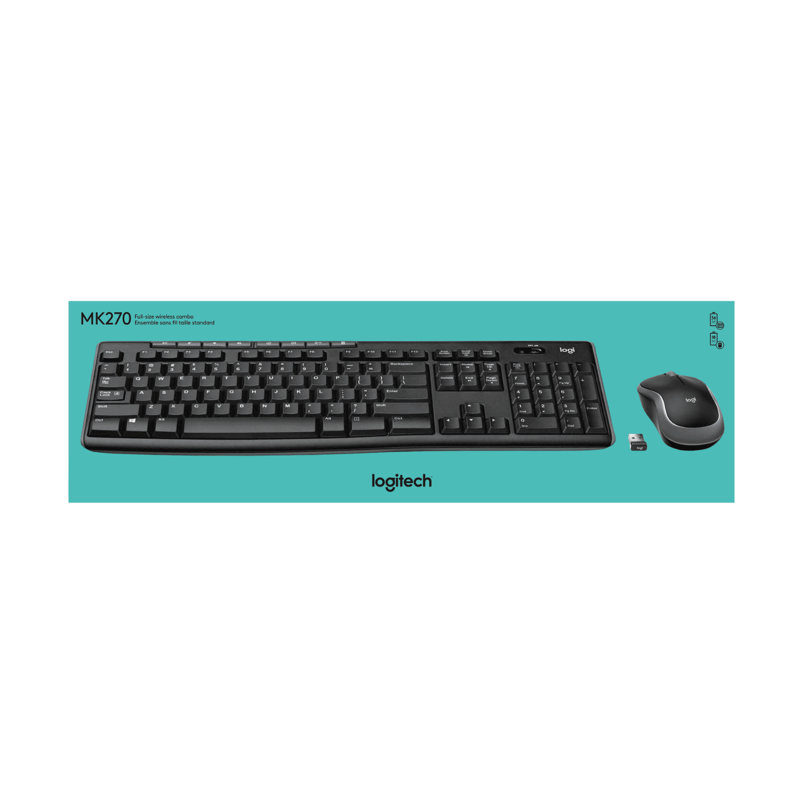 Combo Teclado y Mouse Logitech Mk270 Inalambrico - Imagen 5