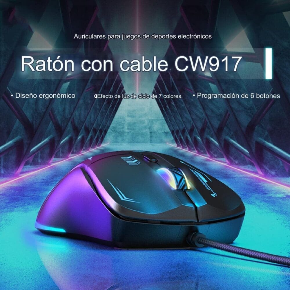 Mouse Gamer Onikuma Cw917 Rgb 3600dpi - Imagen 2