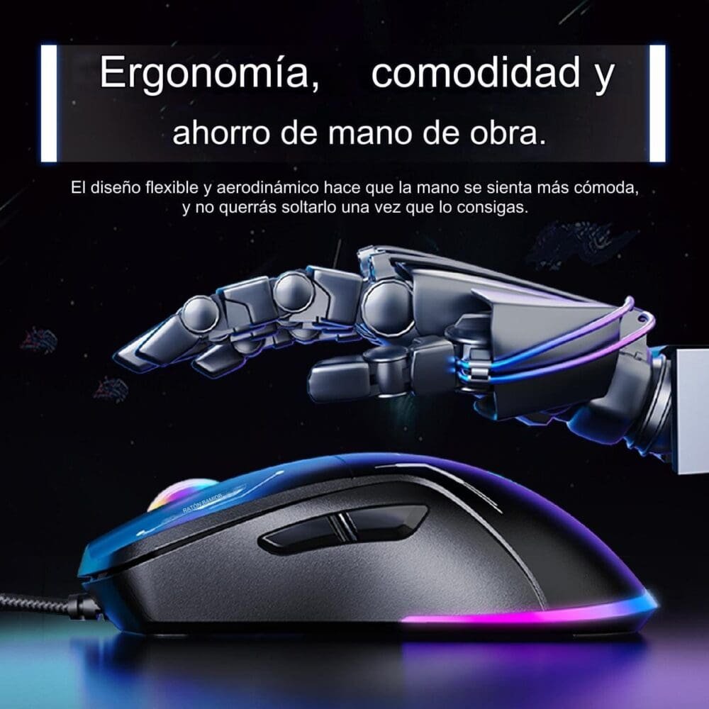 Mouse Gamer Onikuma Cw917 Rgb 3600dpi - Imagen 3