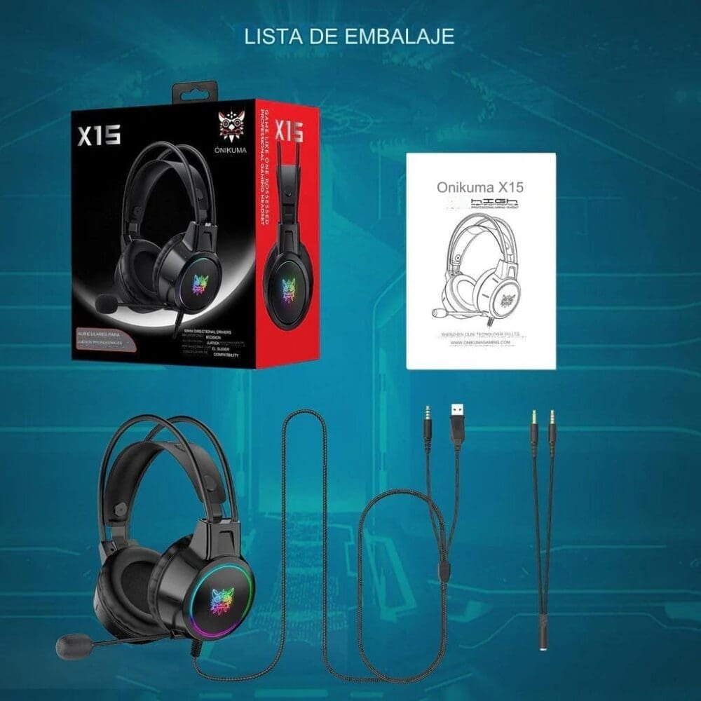 Audífonos Onikuma X15 Pro Rgb Jal-15pro - Imagen 6
