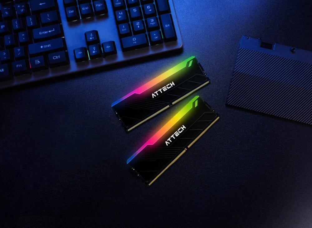 Memoria Ram Ddr4 8gb 3200 Gaming Rgb Udimm - Attech - Imagen 2