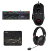 Combo Gamer Diadema H848 + Mouse T90 + Teclado K509RGB + Pad KSC1162