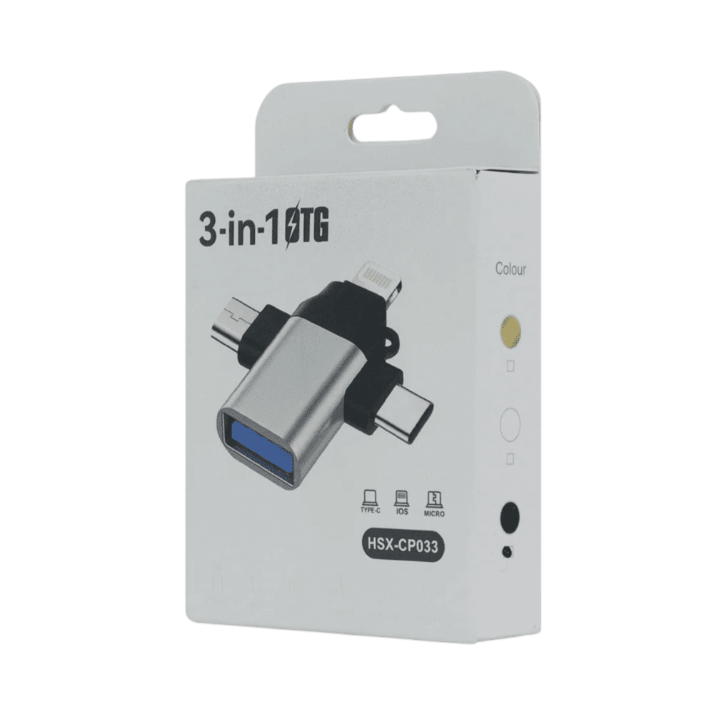 Convertidor Otg 3 En 1 HSX-CP033 30708 - Imagen 3