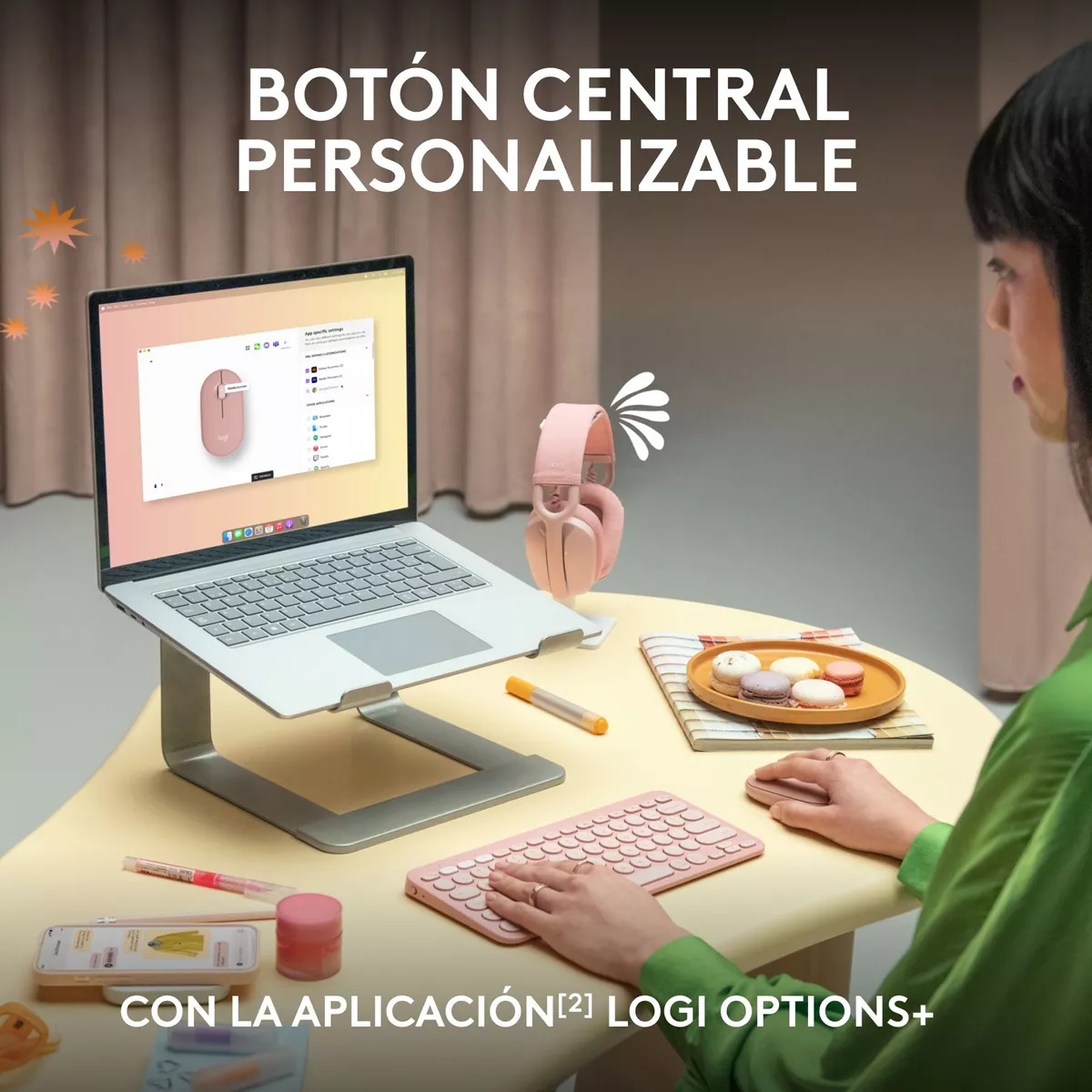 Combo Logitech Pebble 2: Teclado K380s + Mouse M350s - Imagen 5