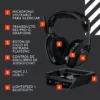 Audífonos de Diadema LOGITECH G Inalámbrica Bluetooth Over Gaming Ear Astro A50X Negro + Base Gaming - Thumbnail Image 4