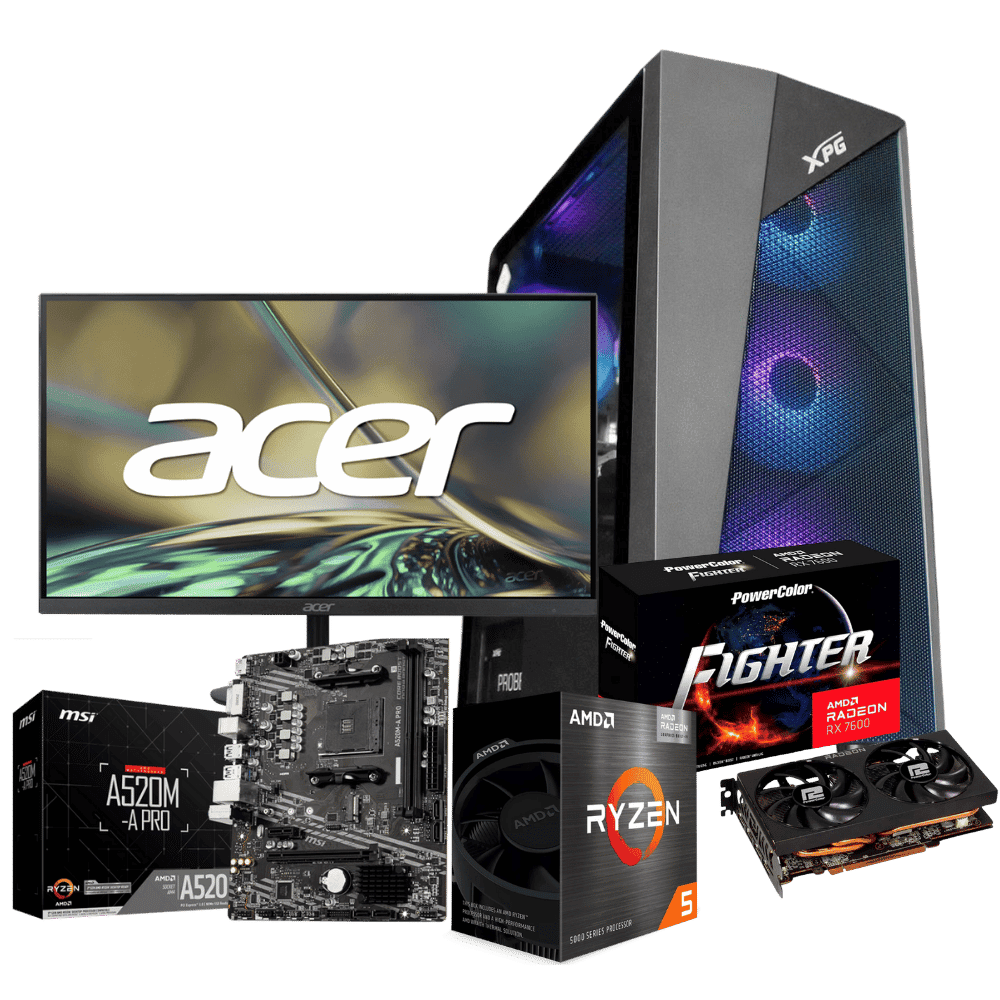 Equipo Power Group R56162M76X: Ryzen 5 5600X+RX 7600+32GB+Monitor
