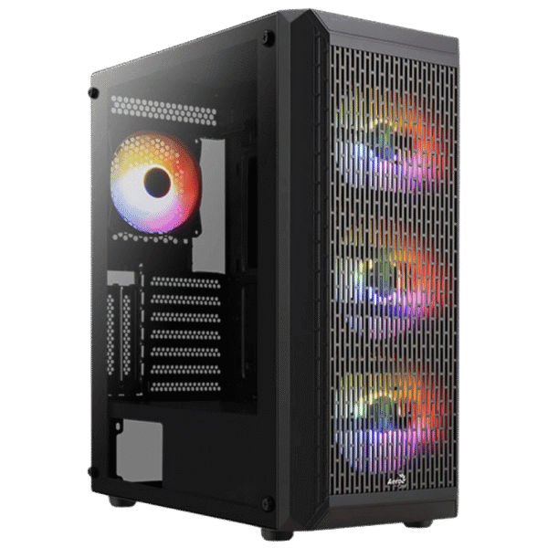 Chasis Aerocool – Beam G-Bk – Malla – 4 Fans – Negro