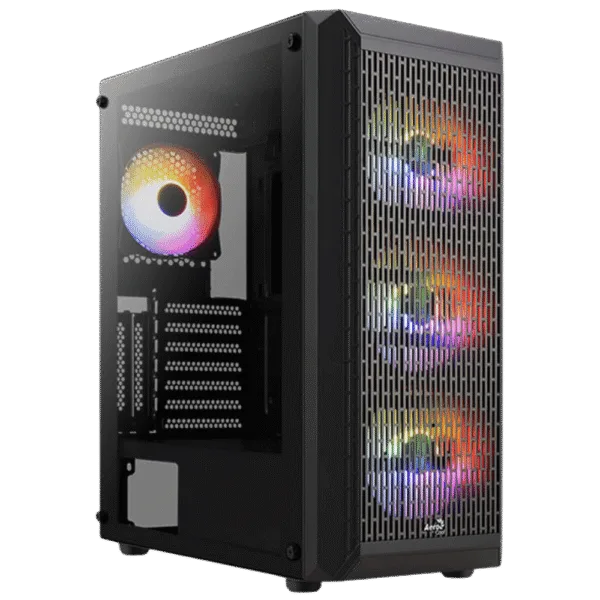 Chasis Aerocool – Beam G-Bk – Malla – 4 Fans – Negro