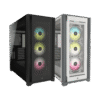 Chasis inteligente para PC ATX semitorre con cristal templado iCUE 5000X RGB, negro (1)