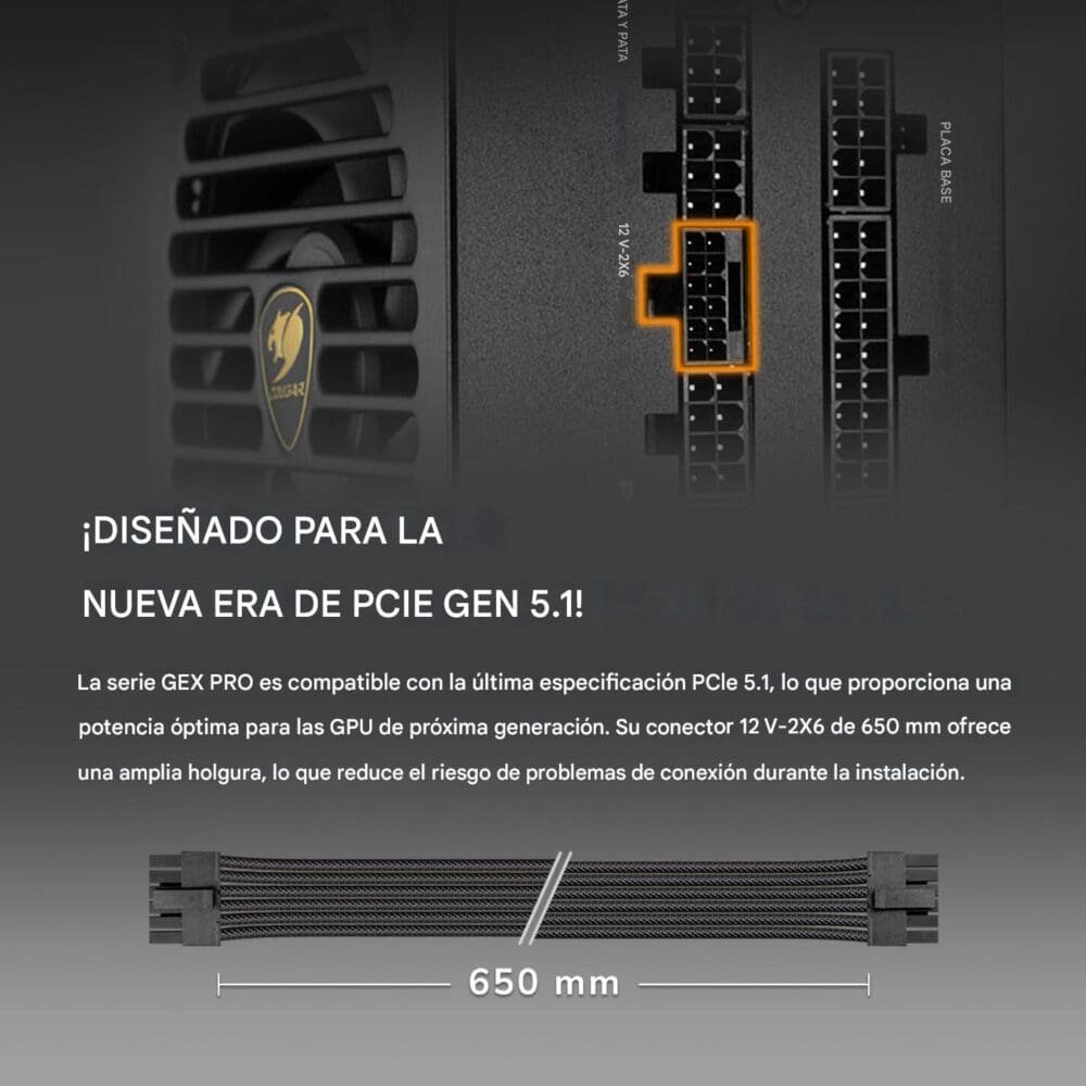 Fuente Cougar Gex Pro 80 Plus Gold Pci5.0 - Imagen 4
