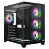 Gabinete Gamer Iceberg Crystal Cube XL Negro + 7 Fans Maxi Infinity ARGB (1)