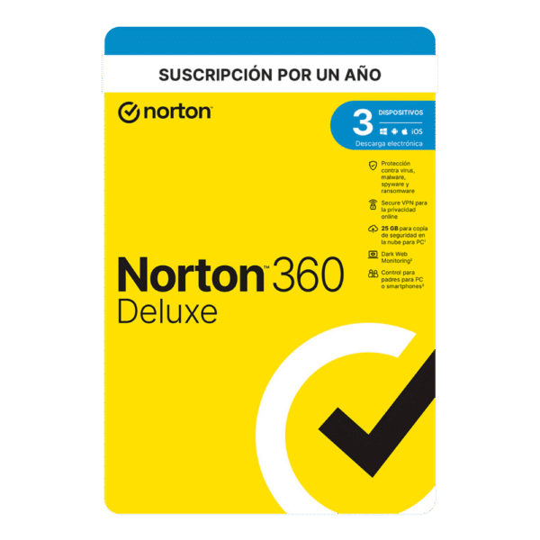 Norton 360 Deluxe 3 Dispositivos 1 Año