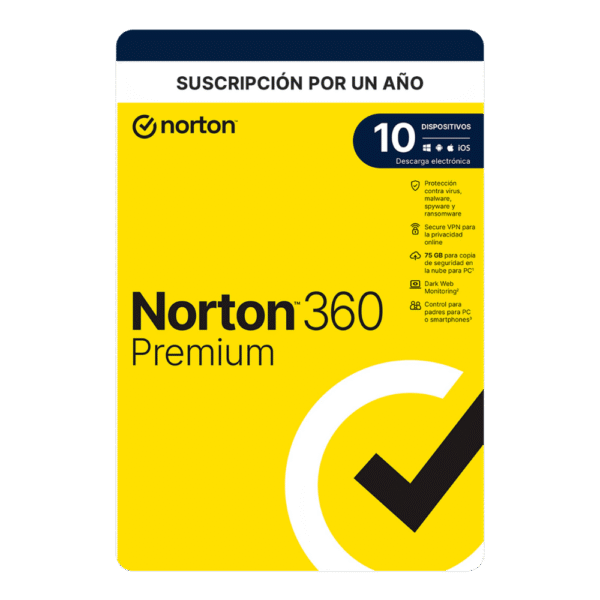 Norton 360 Premium 10 Dispositivos 1 Año
