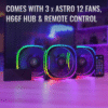 Kit Aerocool 3 Ventiladores Astro 12pro 3 Fans + Controladora (4)