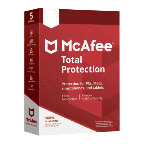 McAfee Total Protection 3 Dispositivos por 1 año