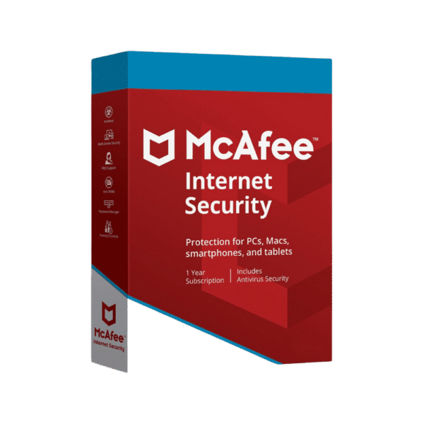 Licencia McAfee Internet Security 3 Usuarios por 1 año