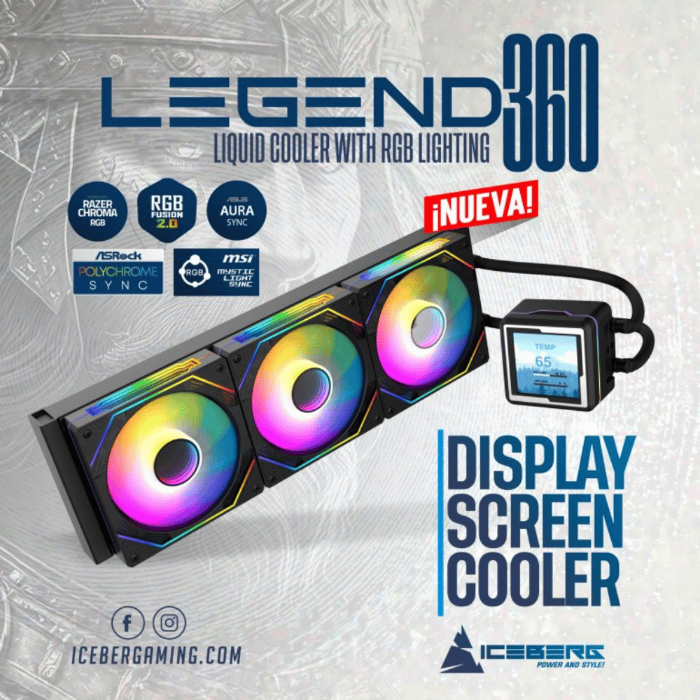 Refrigeración Líquida Iceberg Legend 360 Pantalla LCD ARGB 360mm - Imagen 4