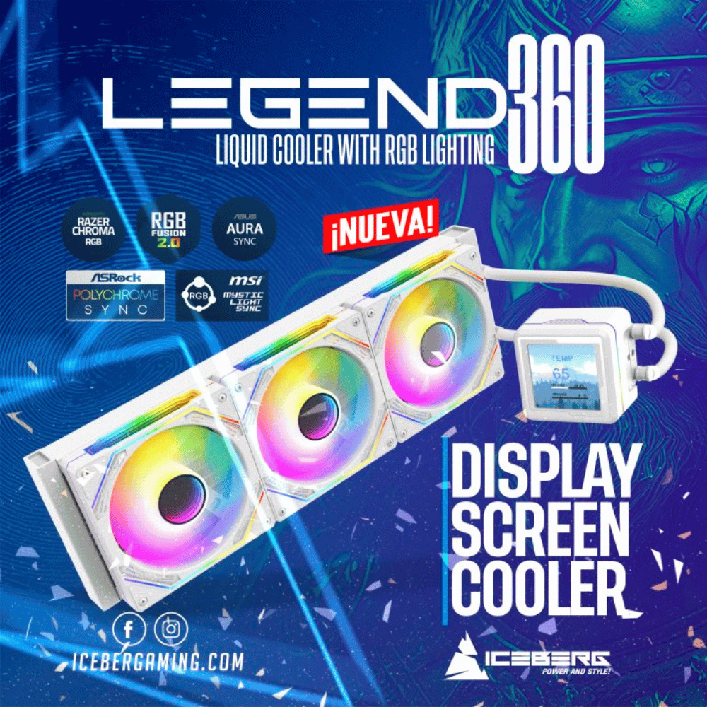 Refrigeración Líquida Iceberg Legend 360 Pantalla LCD ARGB 360mm - Imagen 3