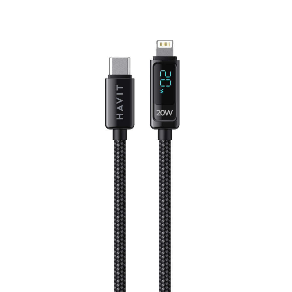 Cable Datos Havit Tipo C A Lightning Cb6246 Pantalla Led