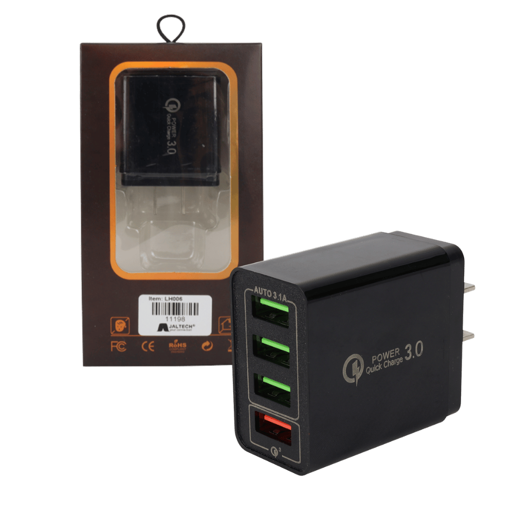 Cargador Usb Carga Rapida X4 Usb Lh006